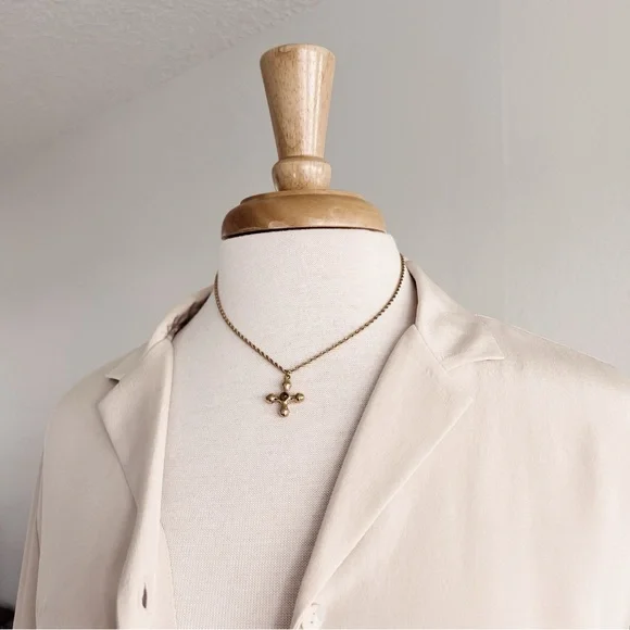 100% SILK BUTTON DOWN VINTAGE TOP #0352 - Picture 5 of 9